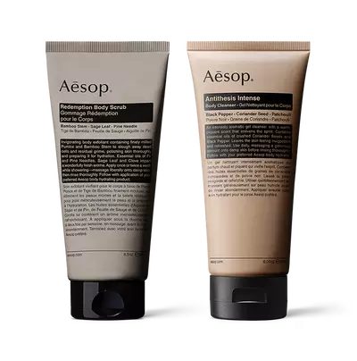 How to use Antithesis Intense Body Cleanser & Redemption Body Scrub